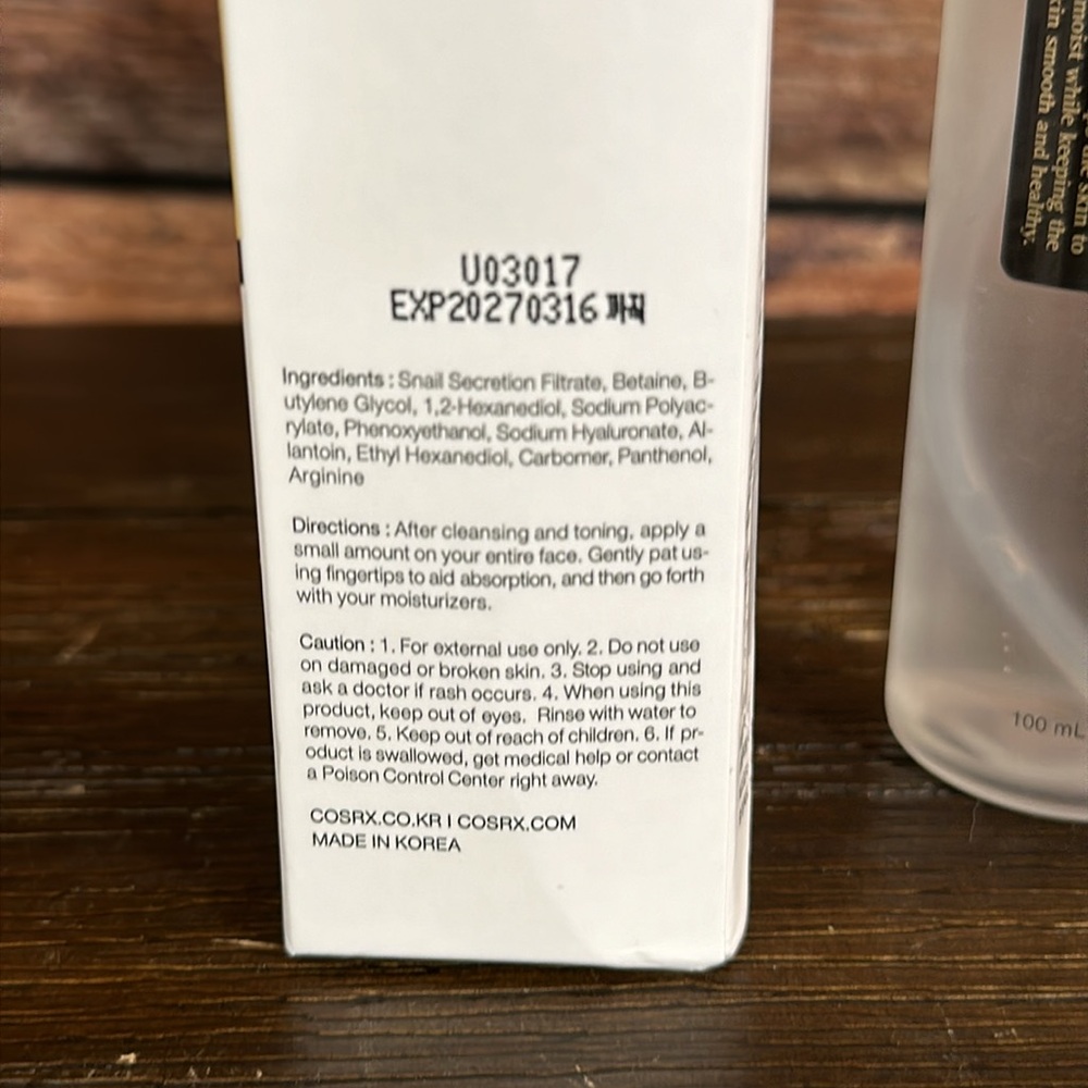 NIB COSRX Snail Mucin 96% Power Repairing Essence 3.38 fl.oz - Picture 3 of 3